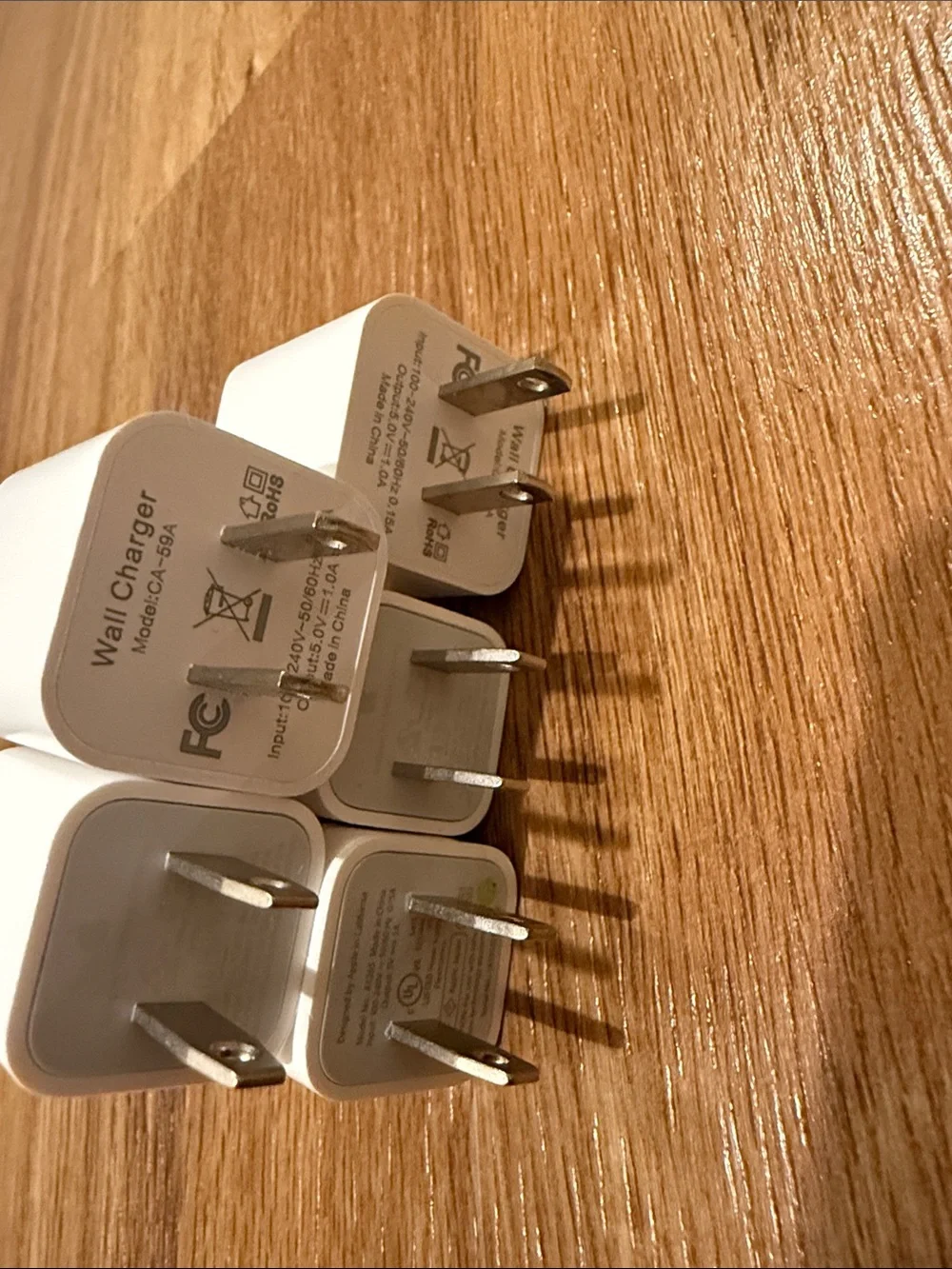White USB Wall Charger Adapter - Single-Port USB Power Plug mixed lot NEW